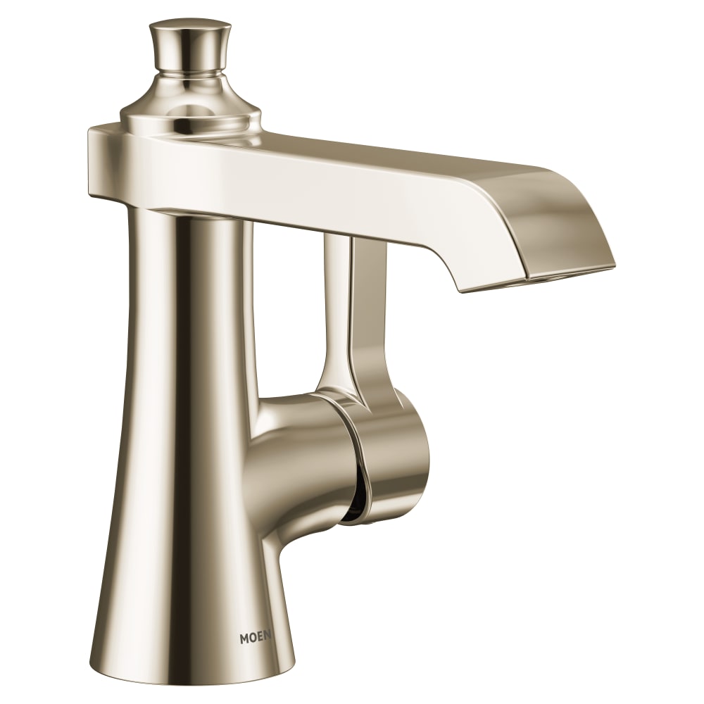 Moen Brantford Double Handle Centerset Bathroom Faucet - Pop-Up Drain Assembly and Valve Included Brushed Nickel