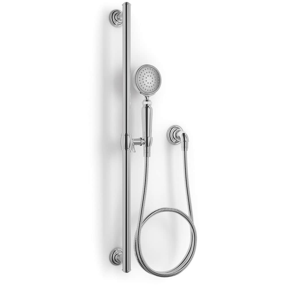 Artifacts 2.0 GPM Single-Function Handshower Kit with MasterClean - Includes Slidebar, Hose, and Wall Supply
