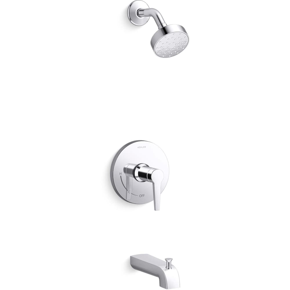 Pitch Tub and Shower Trim Package with 1.75 GPM Single Function Shower Head
