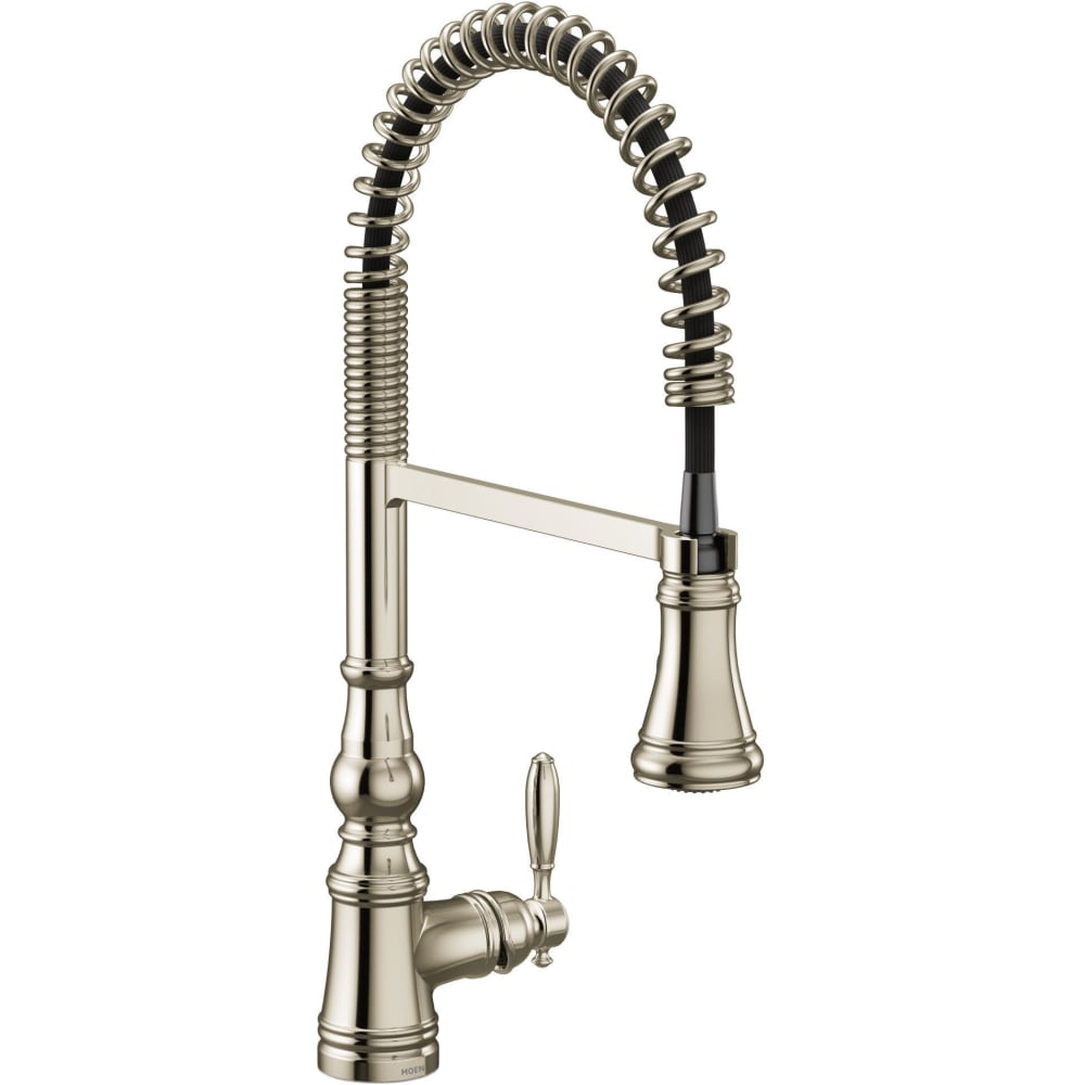 Moen Brantford 1.5 GPM Single Hole Pull Down Kitchen Faucet with Duralast, Duralock, MotionSense, PowerClean, and Reflex Technology - Includes Escutcheon Chrome