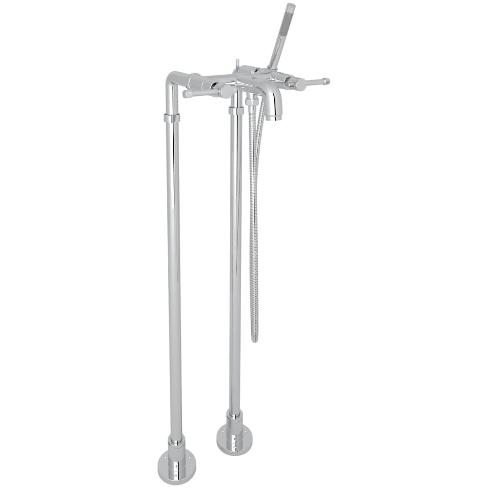 Campo Floor Mounted Tub Filler with Built-In Diverter - Includes Hand Shower