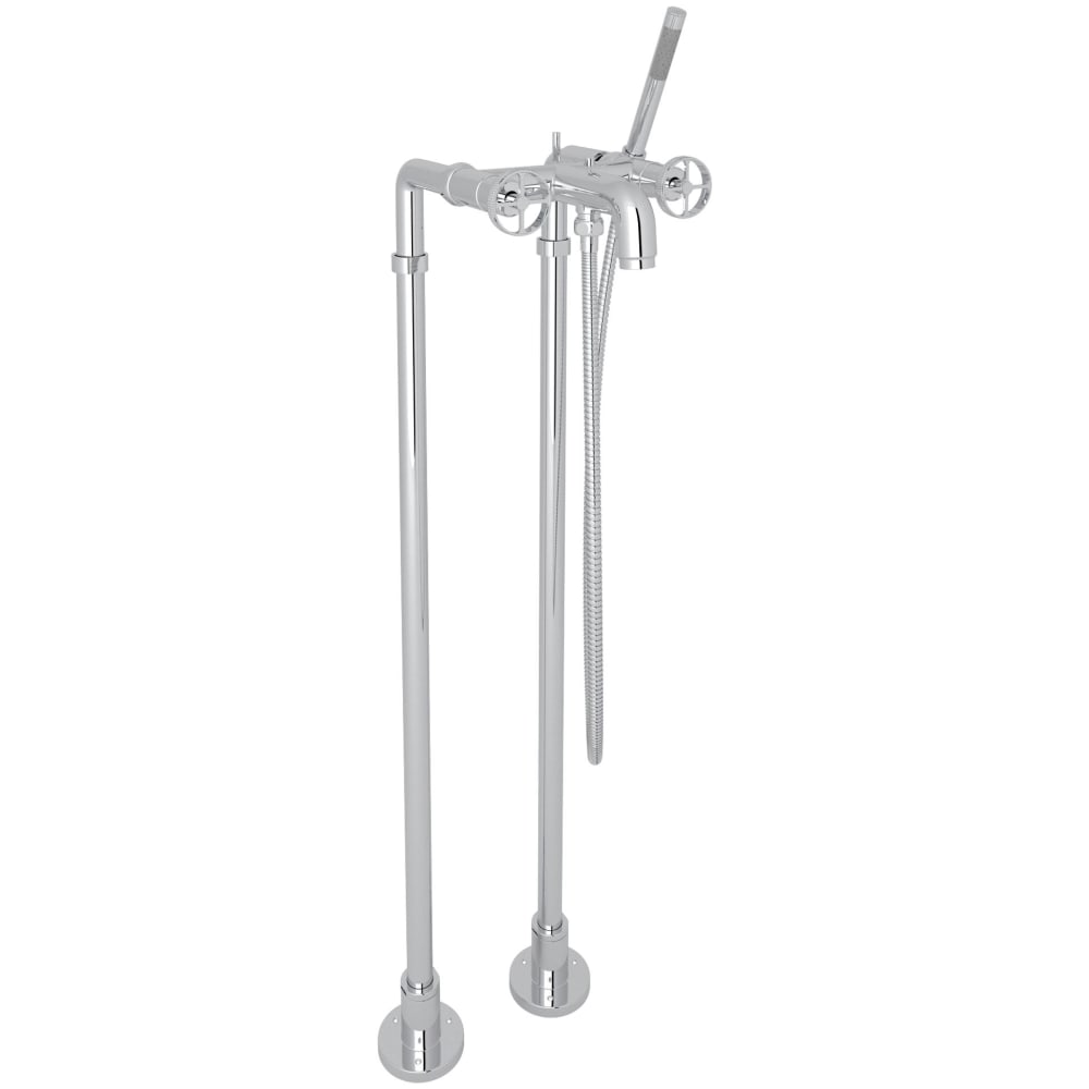 Campo Floor Mounted Tub Filler with Built-In Diverter - Includes Hand Shower