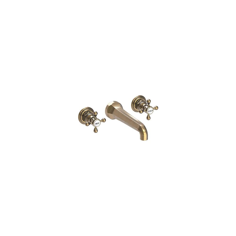 Astor 1.2 GPM Wall Mounted Widespread Bathroom Faucet with Cross Handles