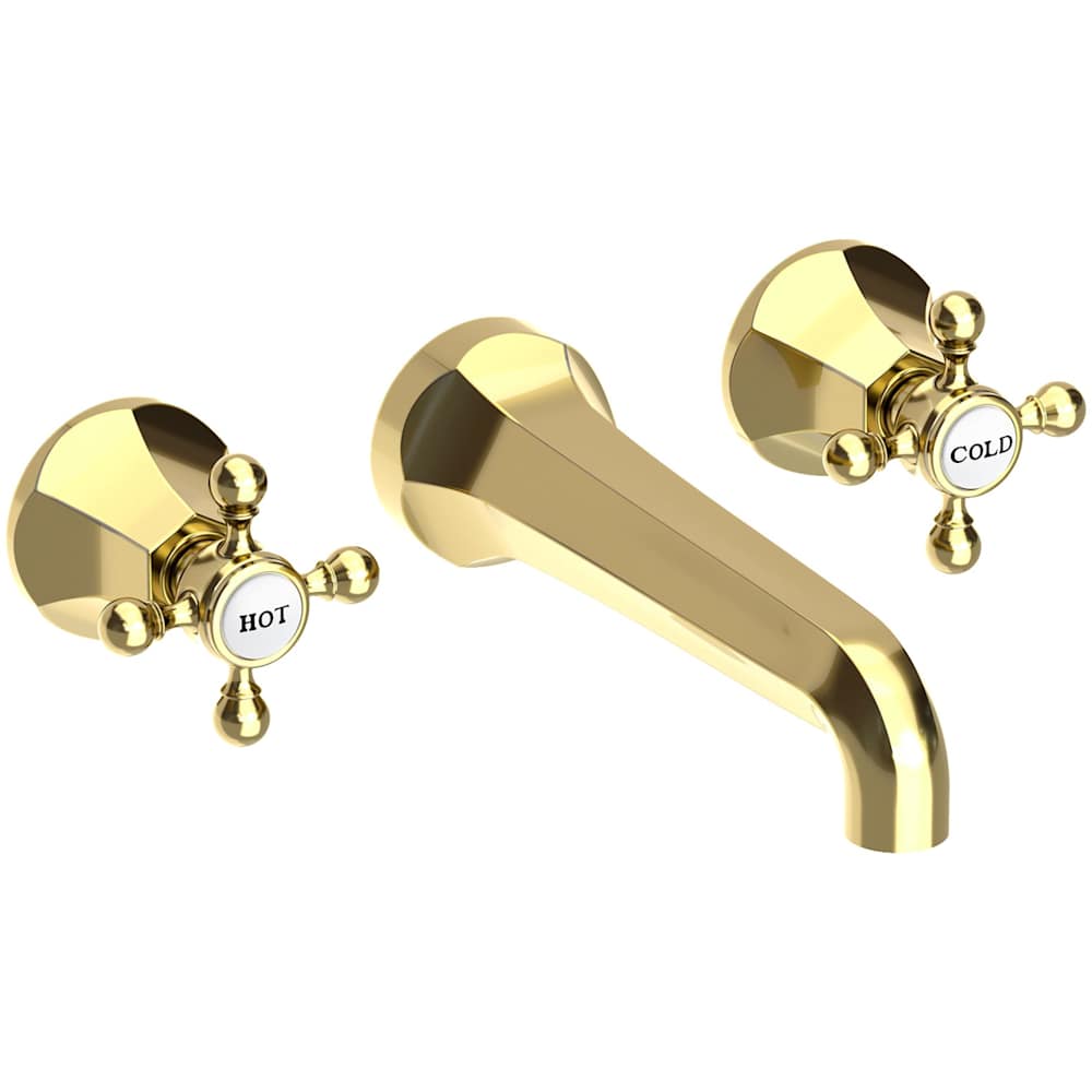 Metropole 1.2 GPM Wall Mounted Widespread Bathroom Faucet with Cross Handle
