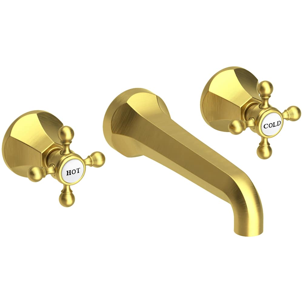 Metropole 1.2 GPM Wall Mounted Widespread Bathroom Faucet with Cross Handle