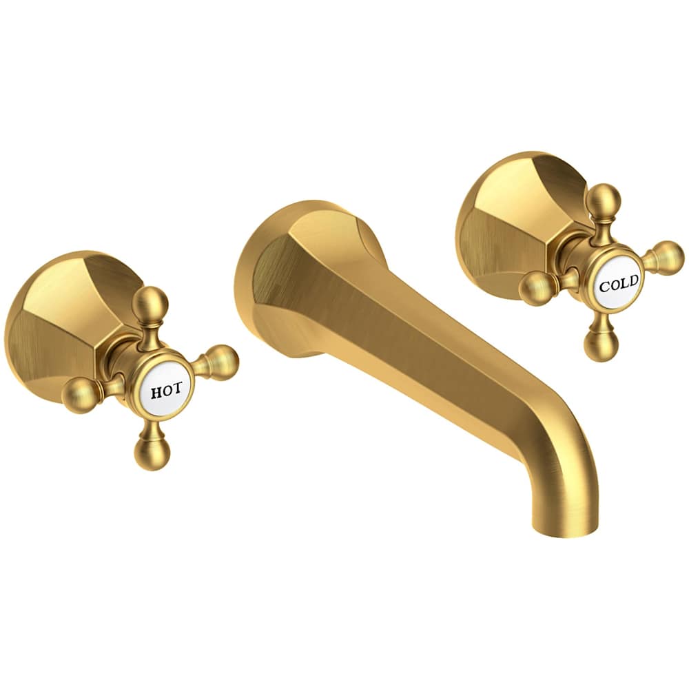 Metropole 1.2 GPM Wall Mounted Widespread Bathroom Faucet with Cross Handle