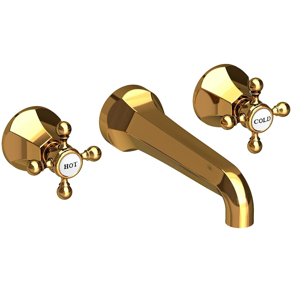 Metropole 1.2 GPM Wall Mounted Widespread Bathroom Faucet with Cross Handle