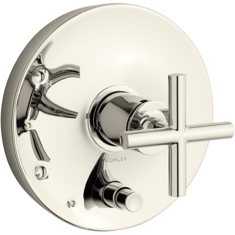 Purist Two Function Pressure Balanced Valve Trim Only with Single Cross Handle and Integrated Diverter - Less Rough In