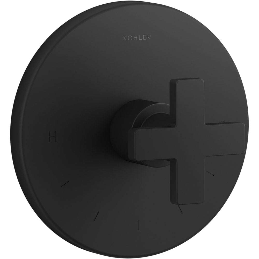 Composed Thermostatic Valve Trim Only with Single Cross Handle - Less Rough In