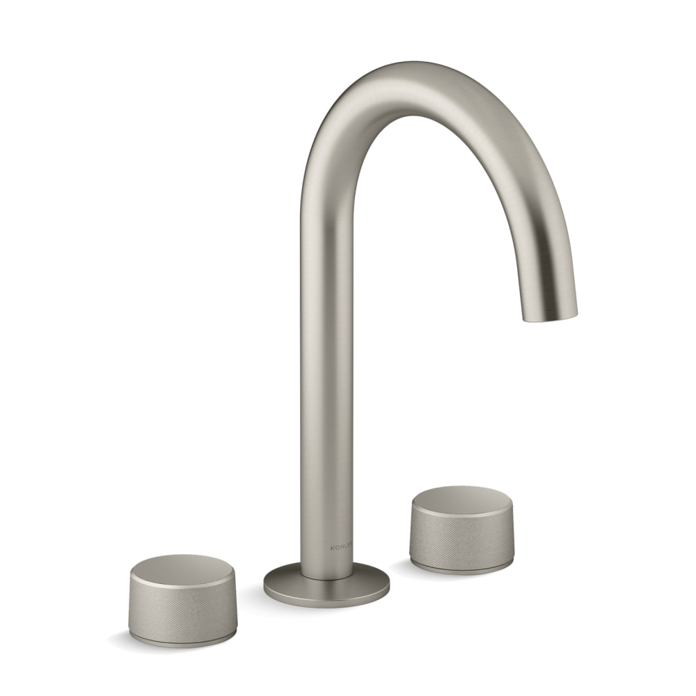Components 1.2 GPM Widespread Tube Spout Bathroom Faucet with Oyl Handles, UltraGlide Technology and Pop-Up Drain Assembly