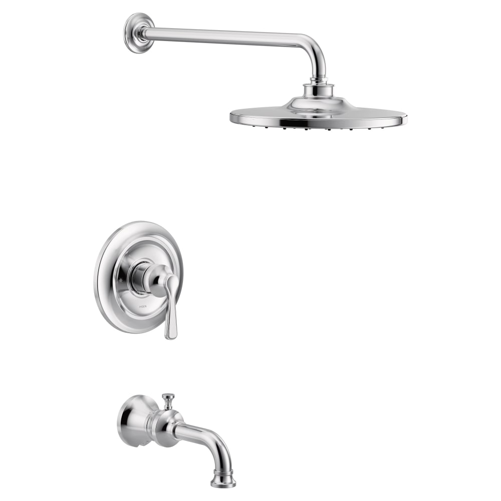 Moen 90 Degree 3 Function Pressure Balanced Valve Trim Only with Double Lever Handles, Integrated Diverter - Less Rough In Chrome