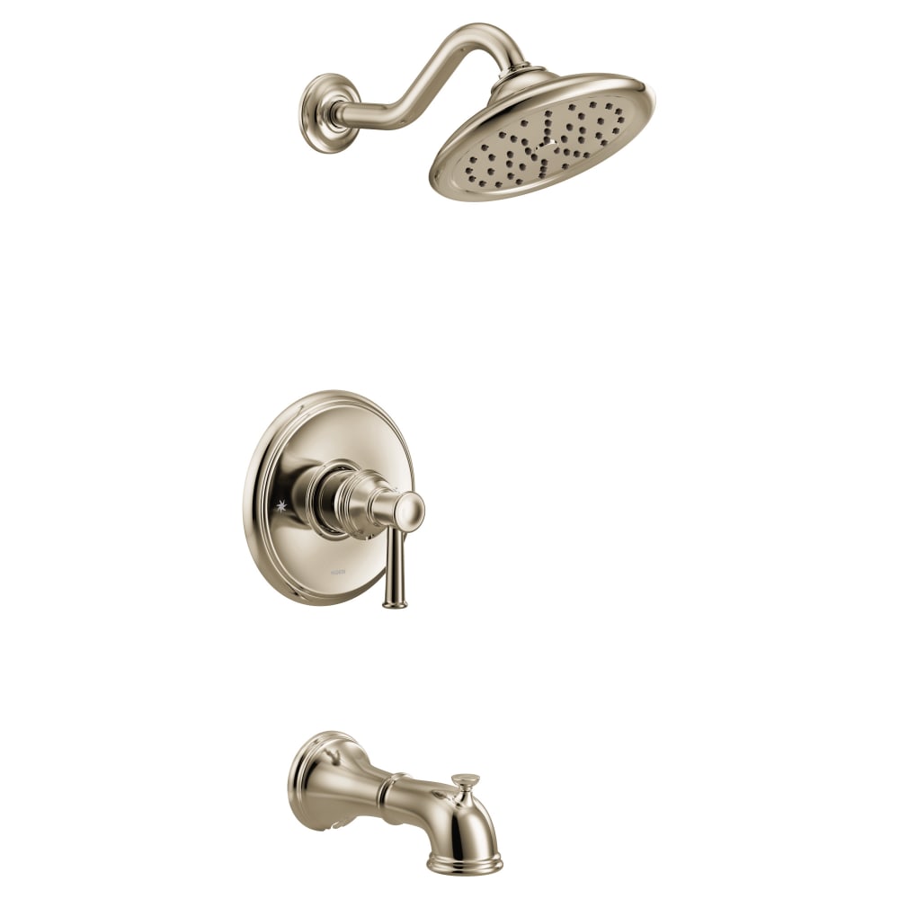 Moen Glyde Single Function Pressure Balanced Valve Trim Only with Single Lever Handle and Integrated Diverter - Less Rough In Brushed Nickel