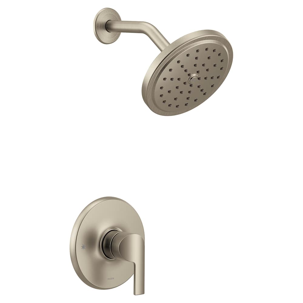 Moen Weymouth Deck Mounted Roman Tub Faucet Trim with Personal Hand Shower and Built-In Diverter (Less Valve) Brushed Gold