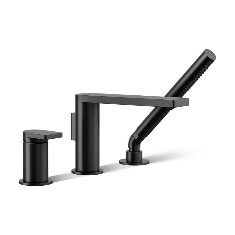 Composed Deck Mounted Roman Tub Filler with Built-In Diverter - Includes Hand Shower