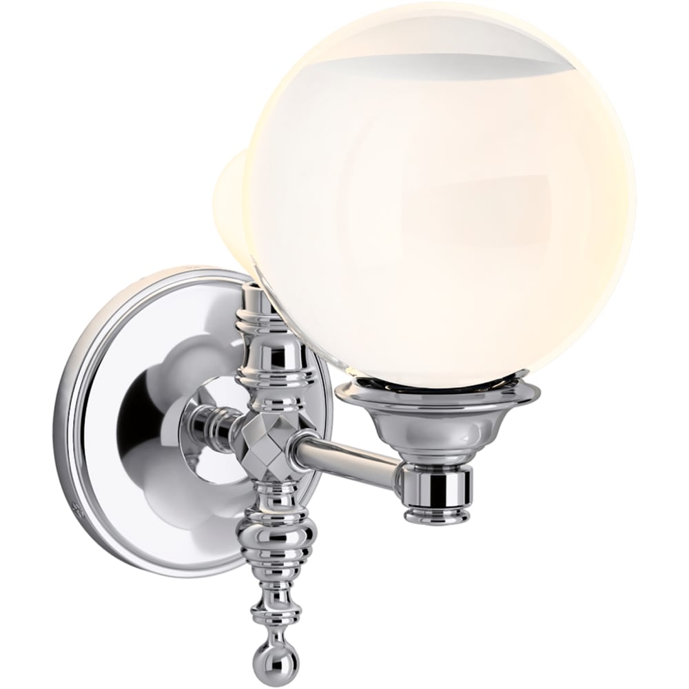 Damask 11" Tall 1 Light Water Globe Wall Sconce