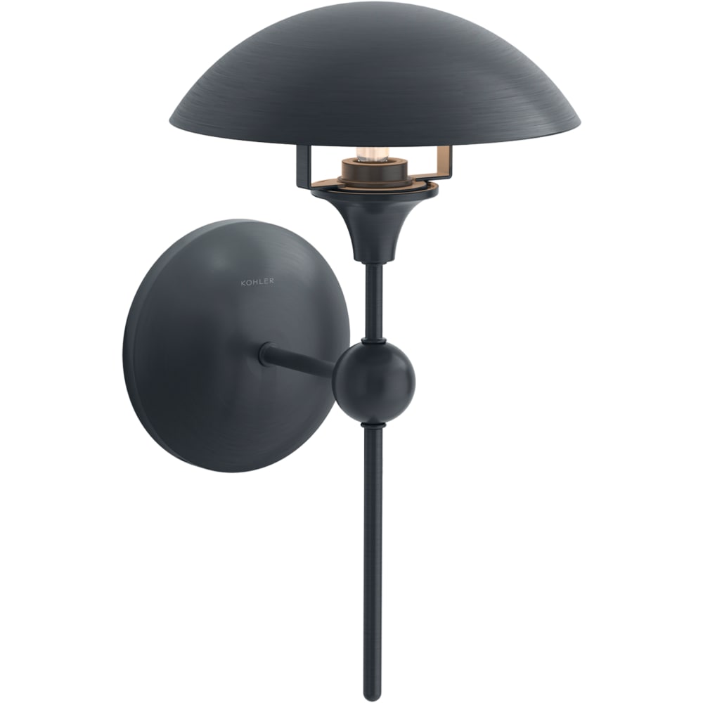 Vorleigh 15" Tall 1 Light Adjustable Dome Wall Sconce