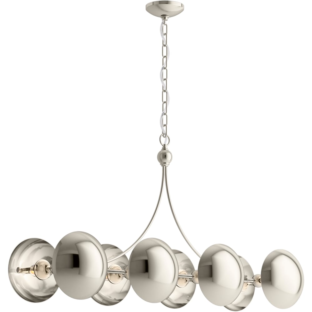 Vorleigh 44" Wide 8 Light Adjustable Dome Linear Chandelier