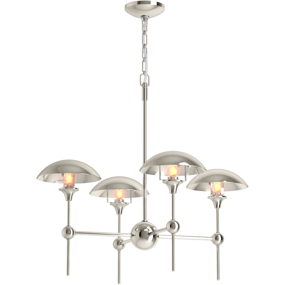 Vorleigh 26" Wide 4 Light Adjustable Dome Chandelier