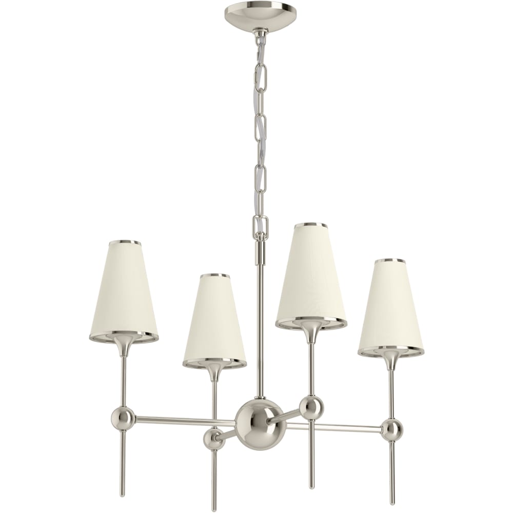 Parohn 14" Wide 4 Light Fabric Shade Chandelier