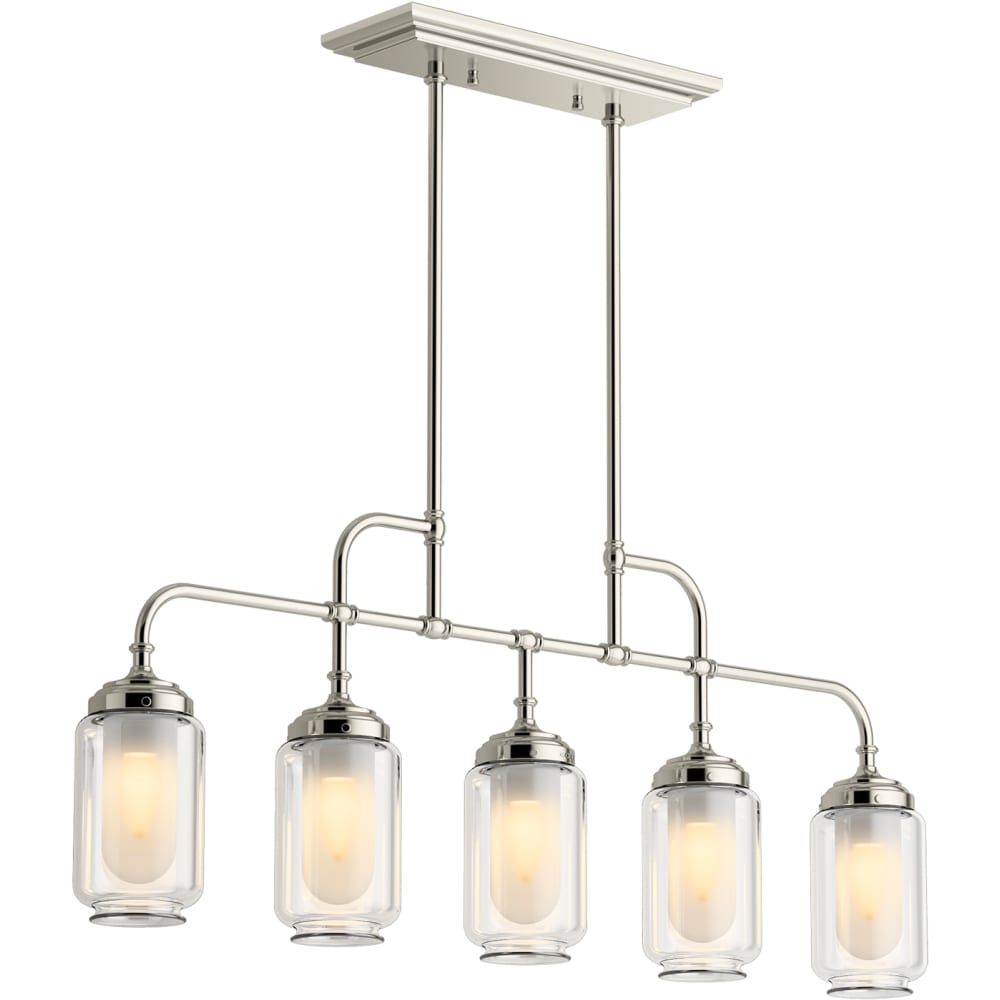 Artifacts 36" Wide 5 Light Linear Chandelier