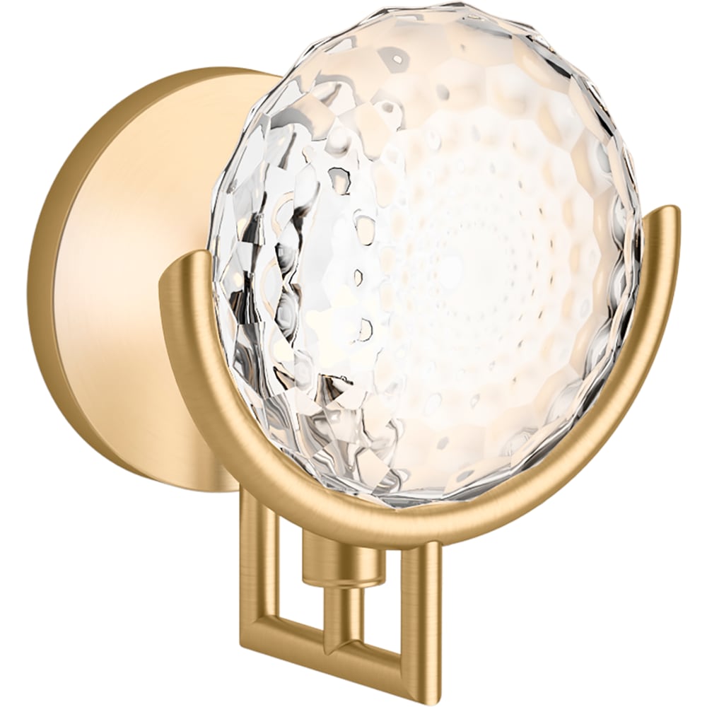 Arendela 8" Tall Wall Sconce with Briolette Faceted Glass