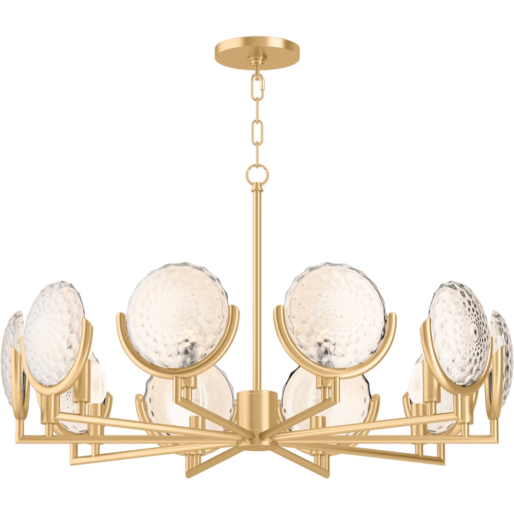 Arendela 30" Wide 10 Light Chandelier with Briolette Faceted Glass