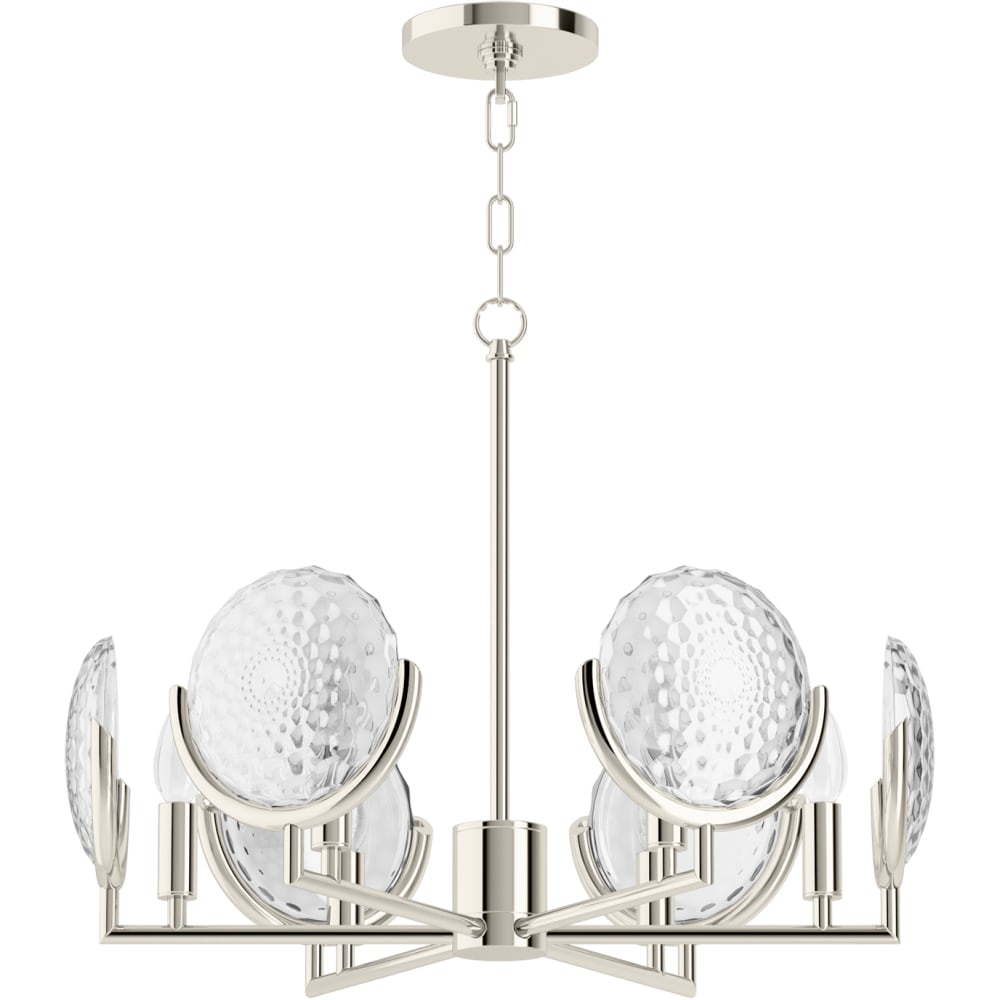 Arendela 22" Wide 6 Light Chandelier with Briolette Faceted Glass