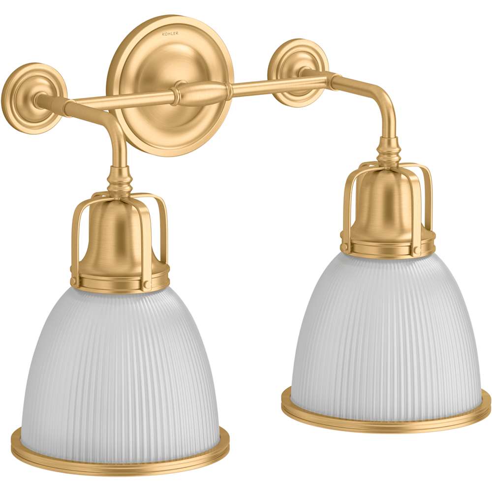 Hauksbee 18" Wide 2 Light Bell Wall Sconce