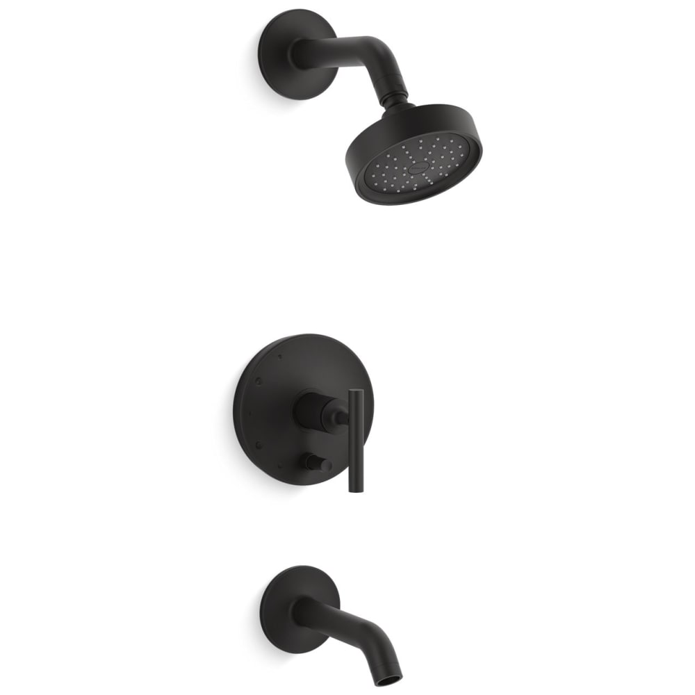 Purist Tub and Shower Trim Package with 1.75 GPM Single Function Shower Head with Rite-Temp Technology