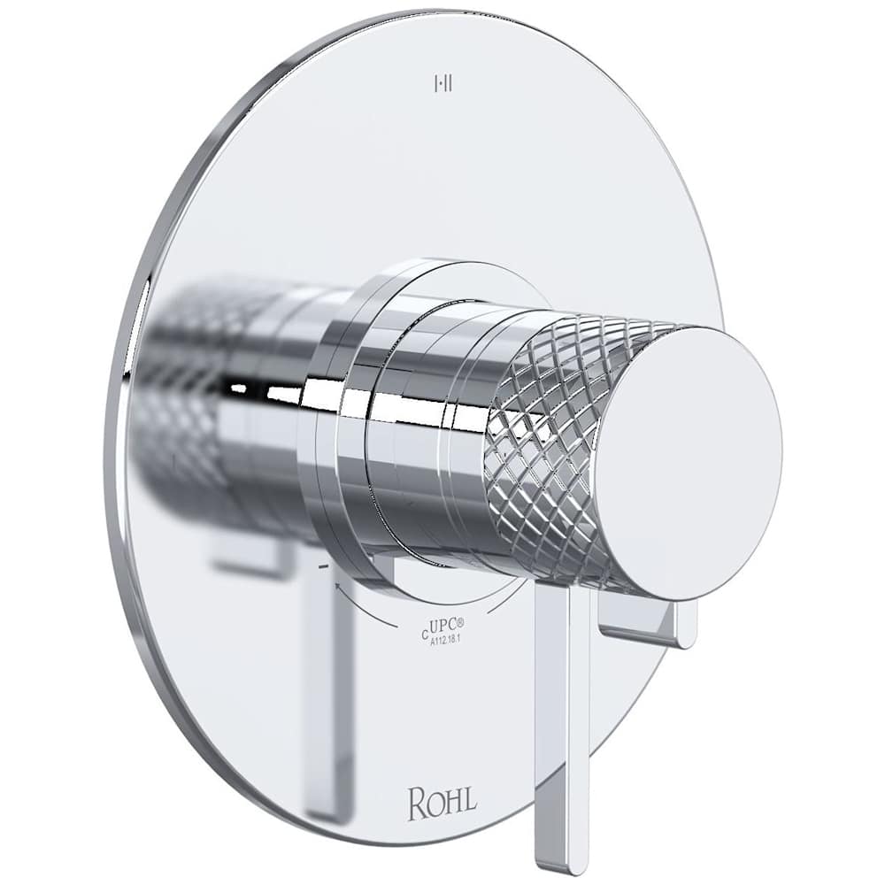 Tenerife Two Independent and One Shared Function Thermostatic Valve Trim Only with Single Lever Handle, Integrated Diverter, and Volume Control - Less Rough In