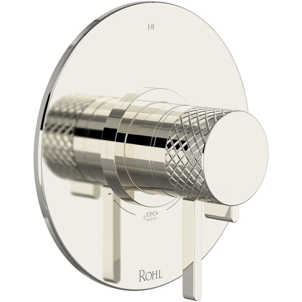 Tenerife Two Independent and One Shared Function Thermostatic Valve Trim Only with Single Lever Handle, Integrated Diverter, and Volume Control - Less Rough In