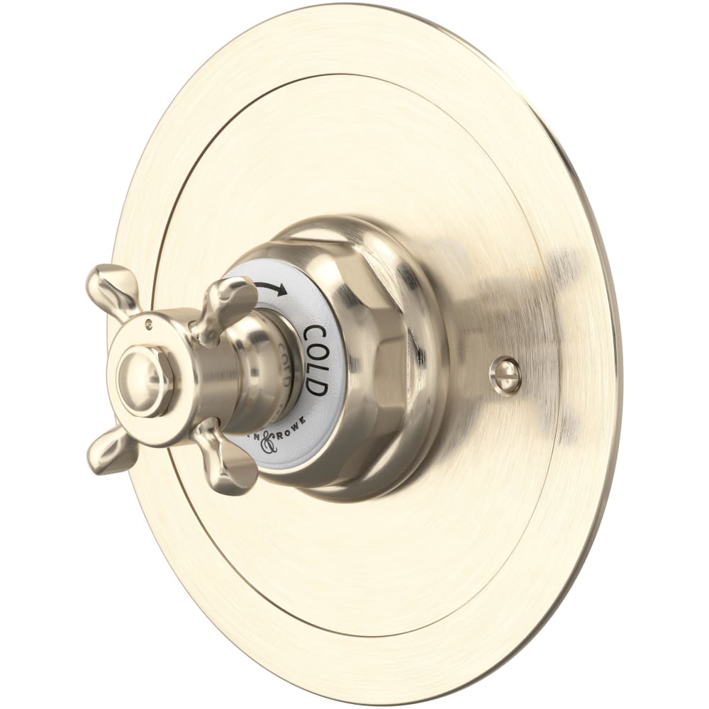 Edwardian Thermostatic Valve Trim Only with Single Cross Handle - Less Rough In