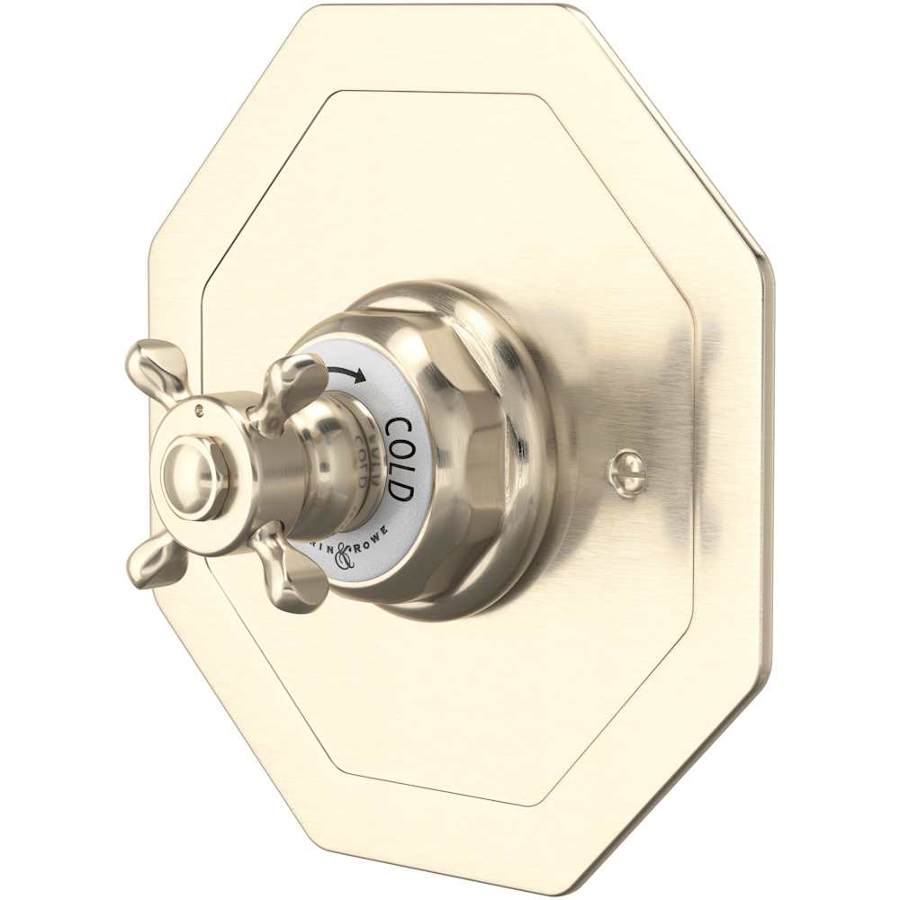 Edwardian Thermostatic Valve Trim Only with Single Cross Handle - Less Rough In