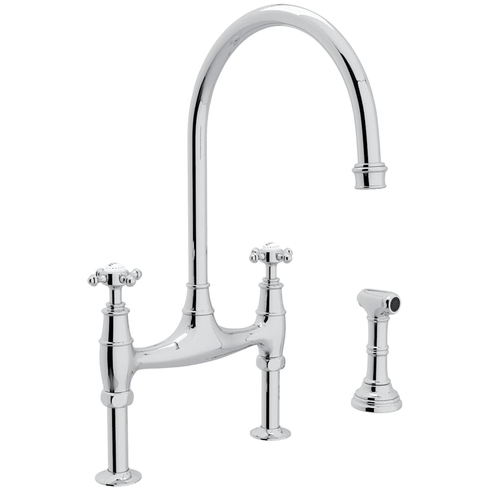 Georgian Era 1.5 GPM Widespread Bridge Kitchen Faucet - Includes Side Spray
