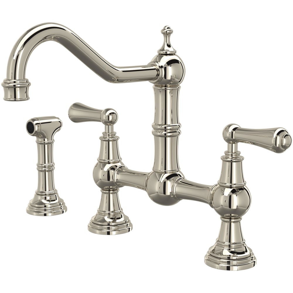 Edwardian 1.5 GPM Widespread Bridge Kitchen Faucet - Includes Side Spray