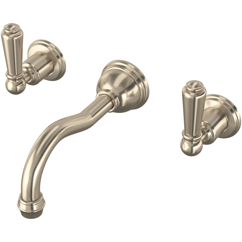 Edwardian 1.2 GPM Wall Mounted Widespread Bathroom Faucet with Column Spout