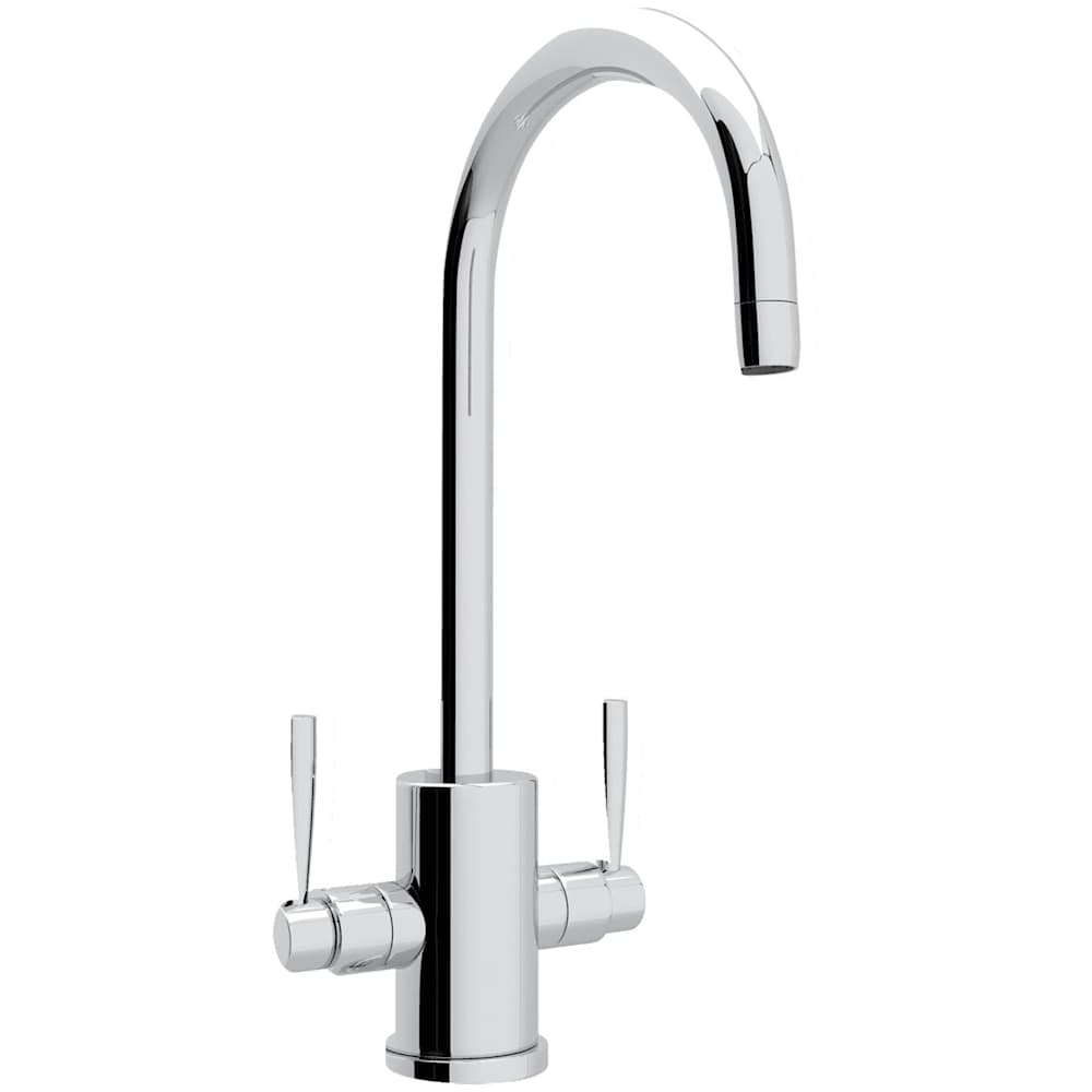 Perrin and Rowe Holborn 1.8 GPM Deck Mounted Single Hole Faucet with Two Lever Metal Handles
