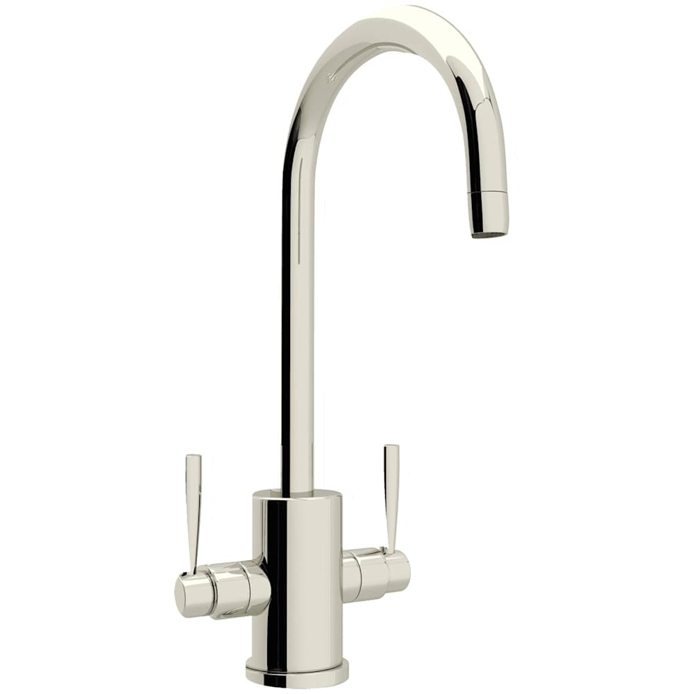 Perrin and Rowe Holborn 1.8 GPM Deck Mounted Single Hole Faucet with Two Lever Metal Handles