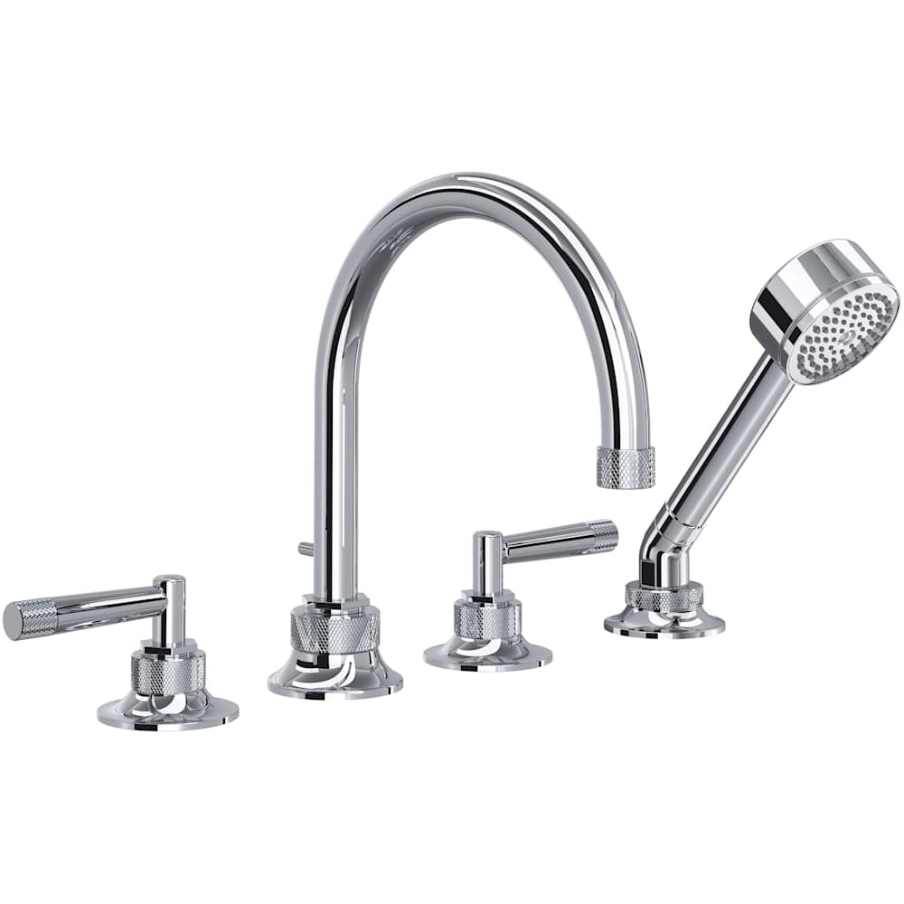 Graceline Deck Mounted Roman Tub Filler with Built-In Diverter - Includes Hand Shower