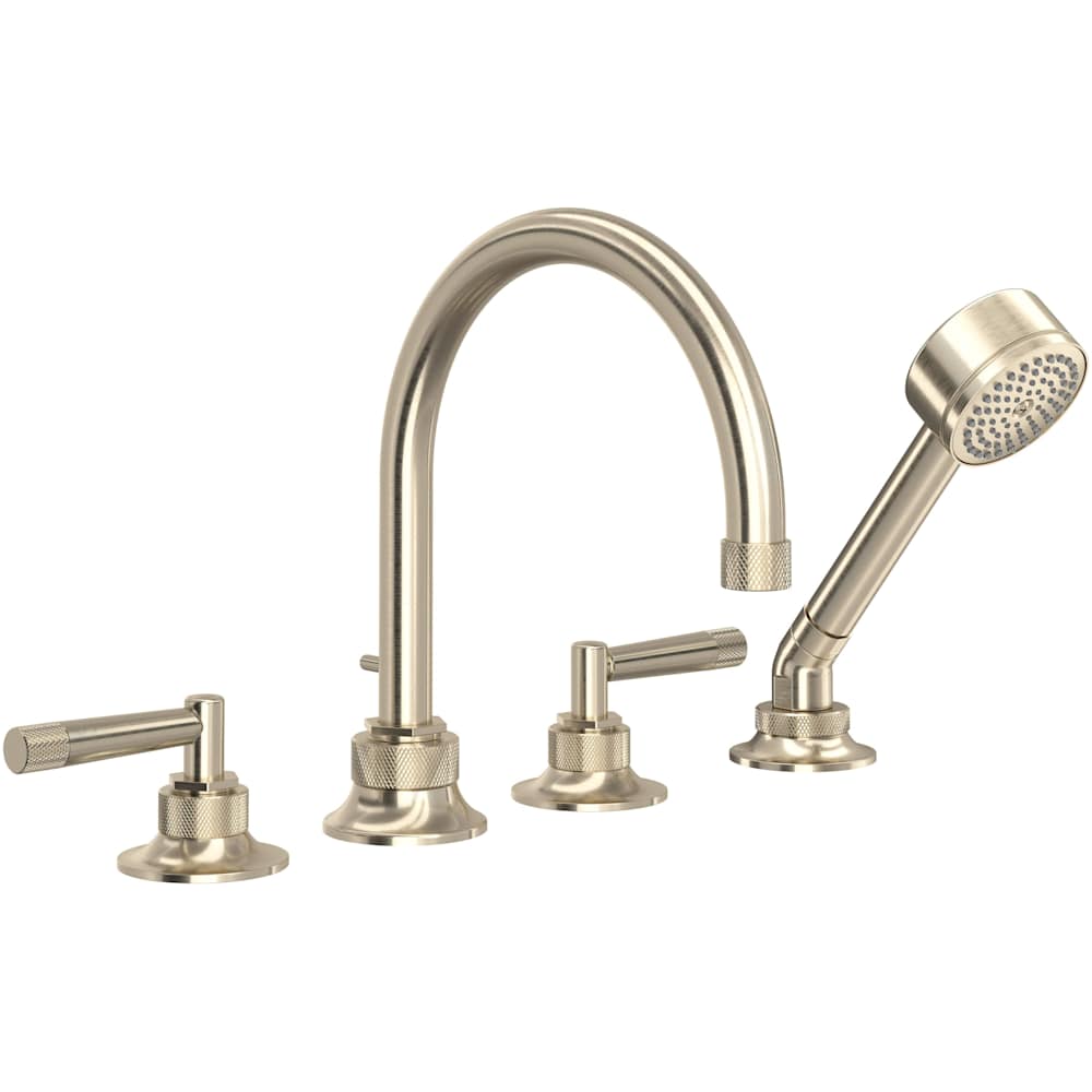Graceline Deck Mounted Roman Tub Filler with Built-In Diverter - Includes Hand Shower