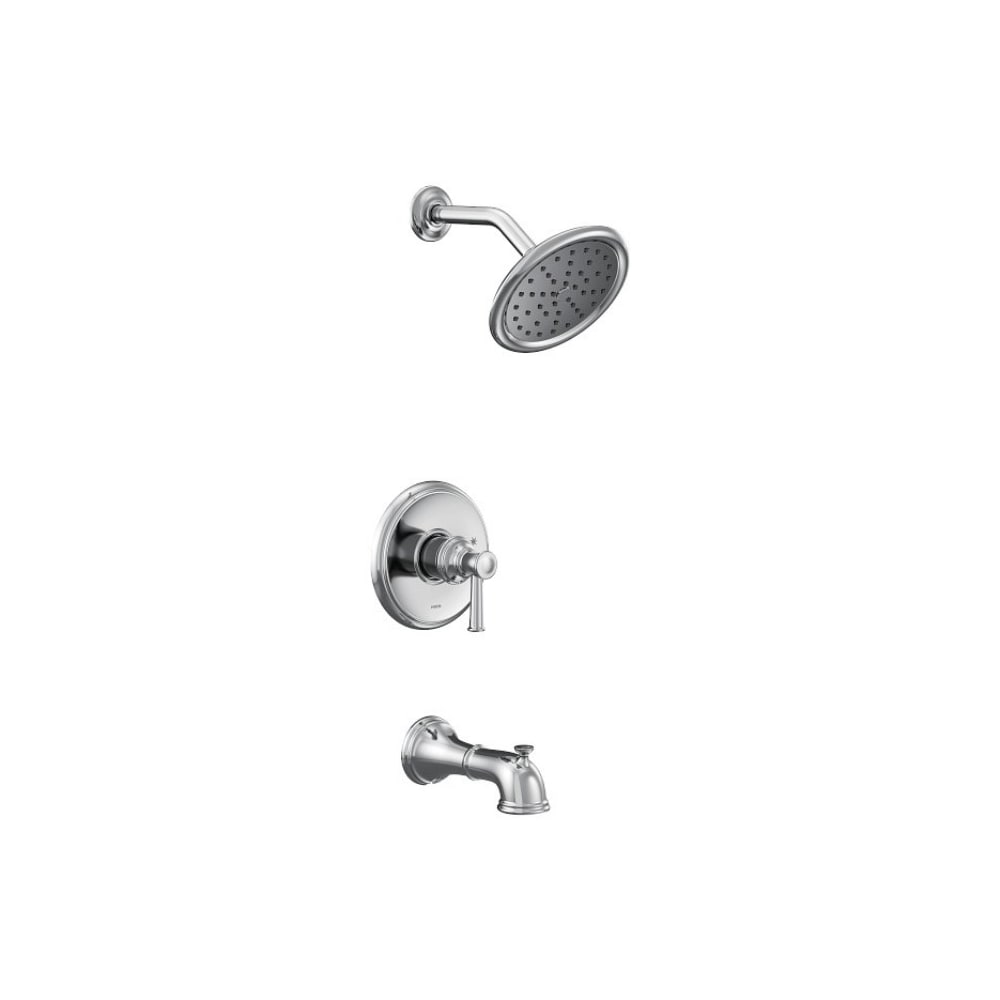 Moen Single Handle Posi-Temp Pressure Balanced Tub and Shower Trim with Eco Performance Shower Head from the Eva Collection (Less Valve) Oil Rubbed Bronze