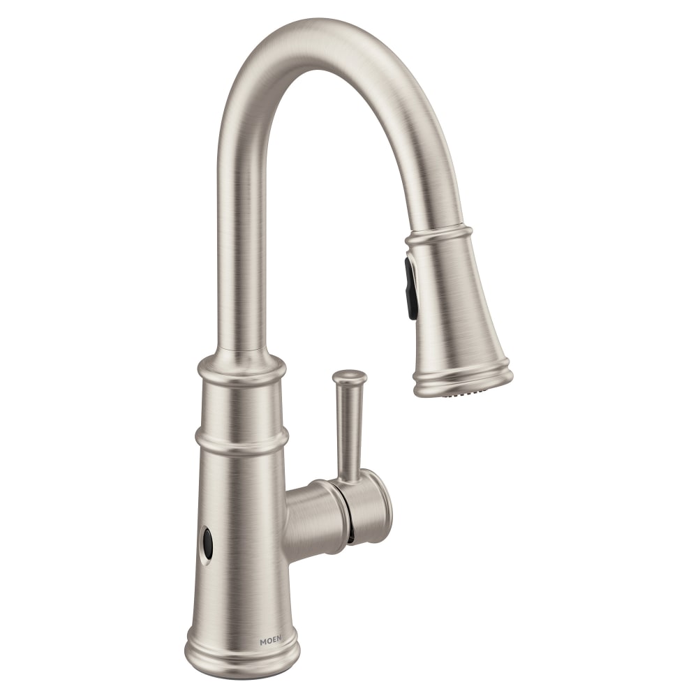 Moen Belfield 1.5 GPM High-Arc Single Handle Kitchen Faucet with MotionSense Technology Spot Resist Stainless