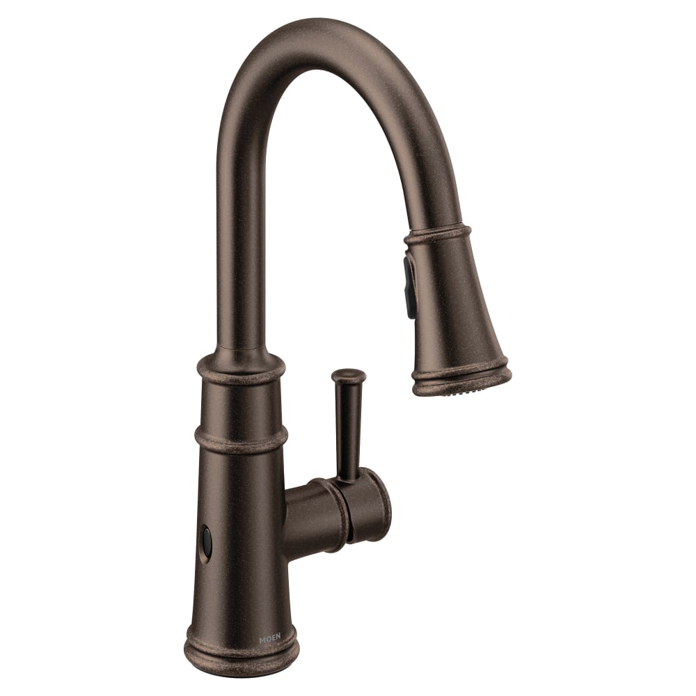 Moen Belfield 1.5 GPM High-Arc Single Handle Kitchen Faucet with MotionSense Technology Oil Rubbed Bronze