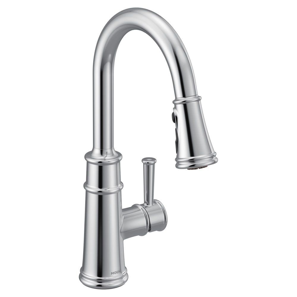 Moen Belfield 1.5 GPM One-Handle High Arc Pulldown Kitchen Faucet with PowerBoost Technology Chrome