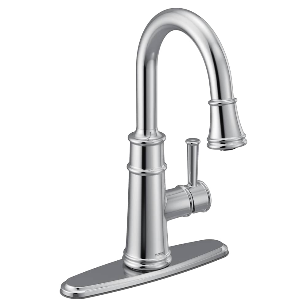 Moen Belfield 1.5 GPM Single Hole Pull Down Bar Faucet Chrome