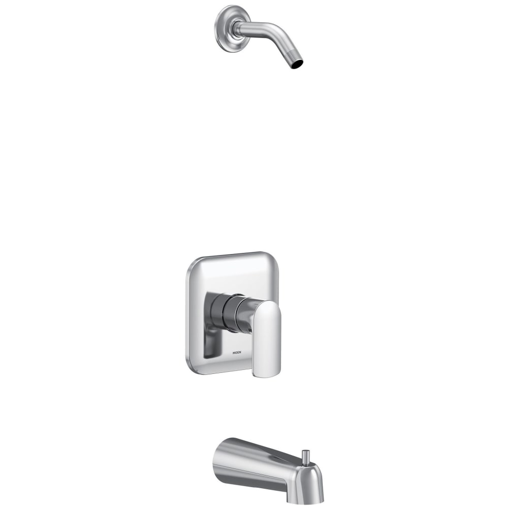Moen Belfield Shower Trim Package with Single Function 2.5 GPM Shower Head and Posi-Temp Pressure-Balancing Valve Technology Brushed Nickel