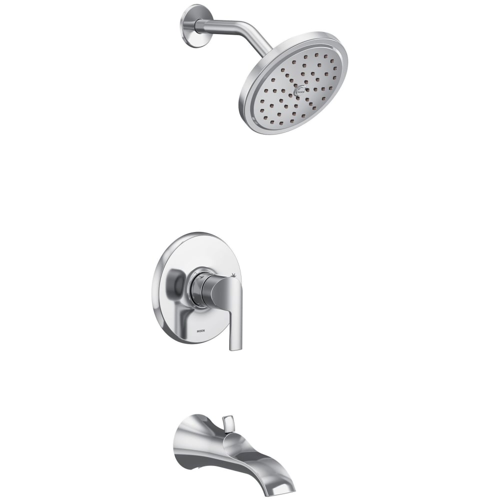 Moen Voss Deck Mounted Roman Tub Filler Trim with Personal Hand Shower and Built-In Diverter - Less Valve Brushed Nickel