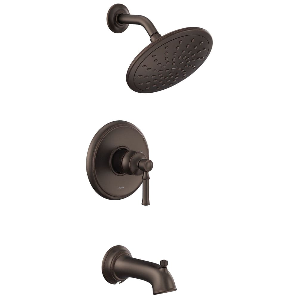 Moen Flara Floor Mounted Tub Filler with Built-In Diverter - Includes Hand Shower Brushed Gold