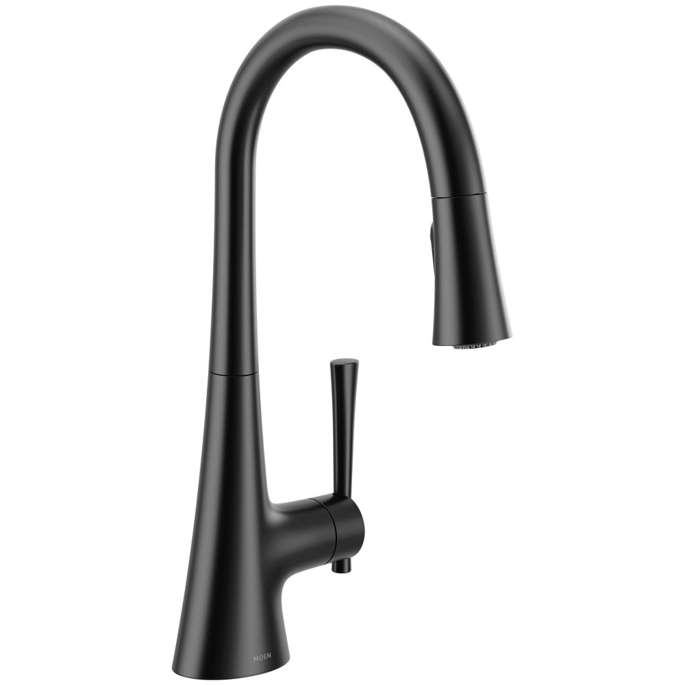 Moen Kurv 1.5 GPM Single Hole Pull Down Kitchen Faucet Matte Black