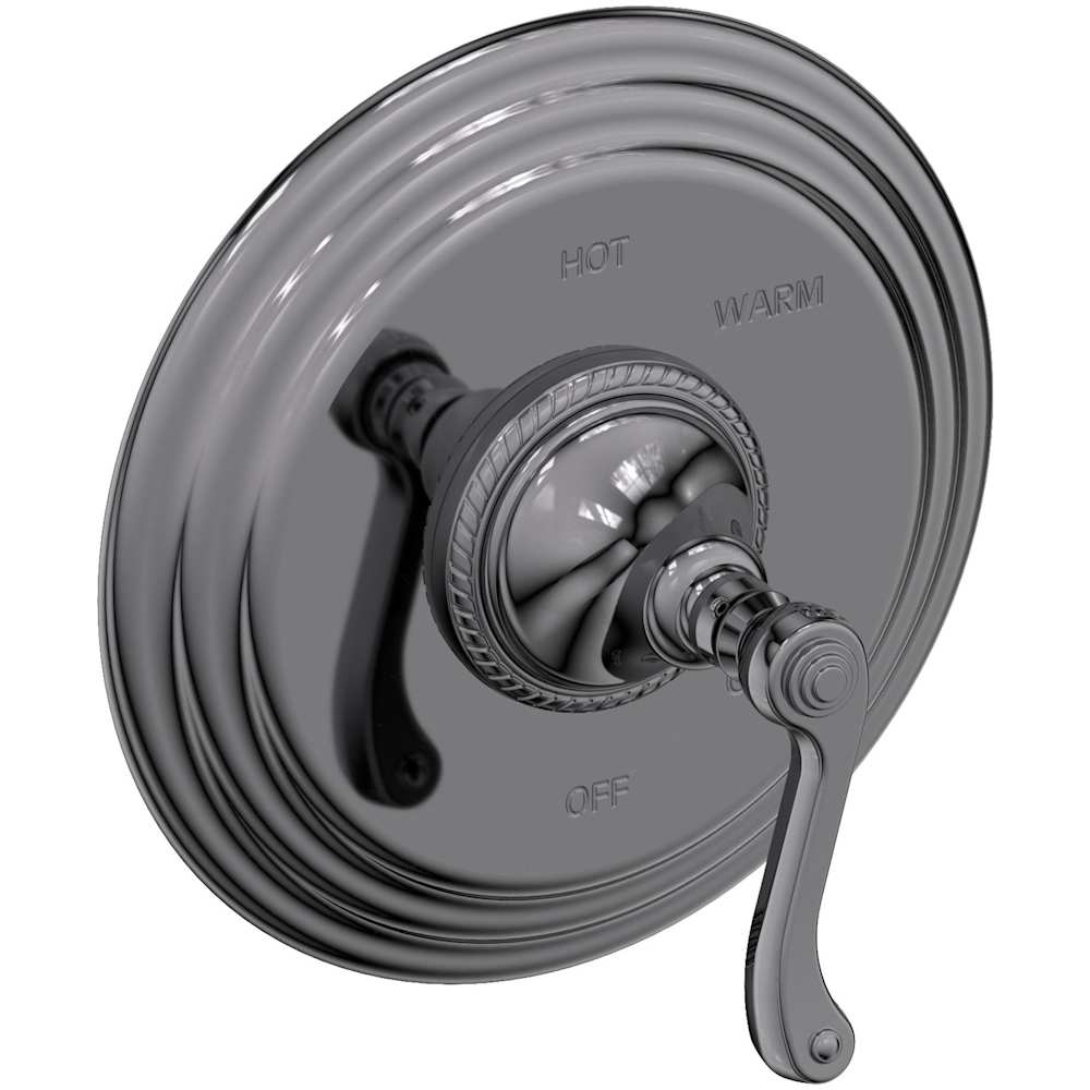 Amisa Collection Single Handle Round Pressure Balanced Shower Trim Plate Only with Metal Lever Handle